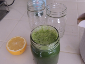 Glowing green smoothie